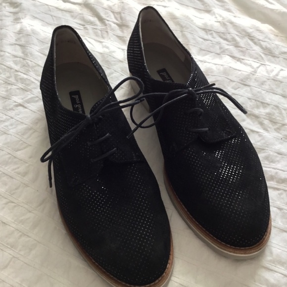 Paul Green Finley Oxfords in a shimmer black - Picture 2 of 8